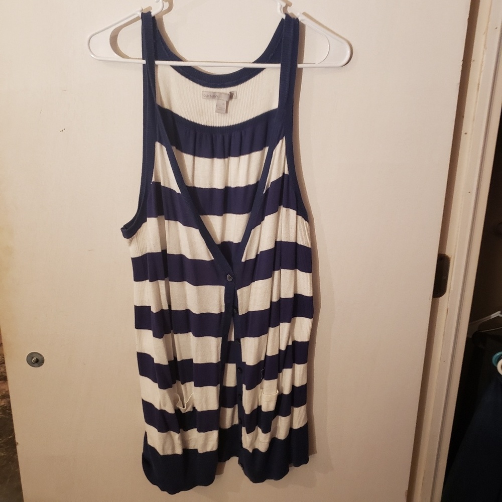 Old navy striped cardigan vest